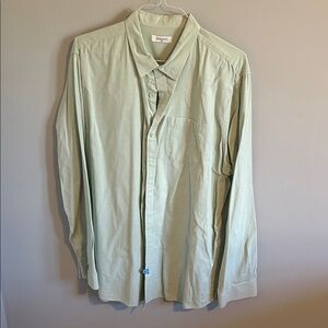Light Green Men's Casual Button-Down Shirt